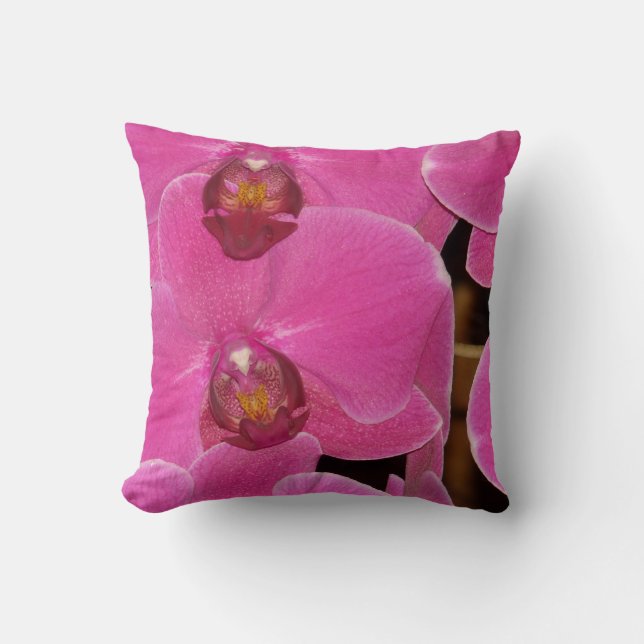 Coussin Orchidée rose Phalaenopsis Fuschia rose Vibrant (Recto)