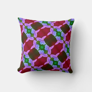 Coussin Orchidée violette Fleur Abstraite Motif