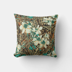 Coussin Orchidées Floral Aquarelle Illustration sans joint