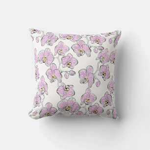 Coussin Orchidées phalaenopsis à l'eau transparente fleu