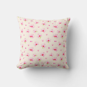 Coussin 🌸 Orchidées Roses Décoration de Maison Confortabl