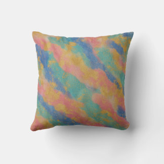 Coussin "Oreiller Abstrait d'accentuation dorée couleur"