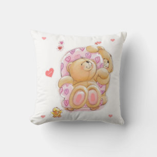 Coussin Oreiller/Coussin de jet en coton de qualité A/Ours
