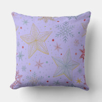 "Oreiller de jet Dreamy Lavender Grand Motif Étoil