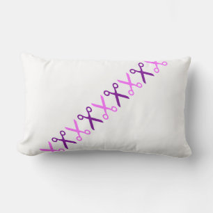 Coussin Oreiller Élégant Violet Rose Ciseaux