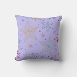 Coussin "Oreiller jeté à motif étoile lavande rêveuse