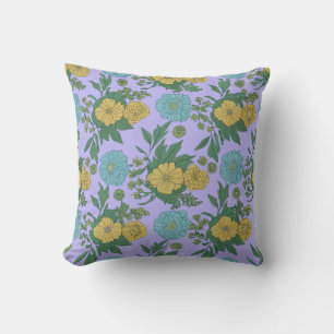 Coussin "Oreiller jeté floral violet