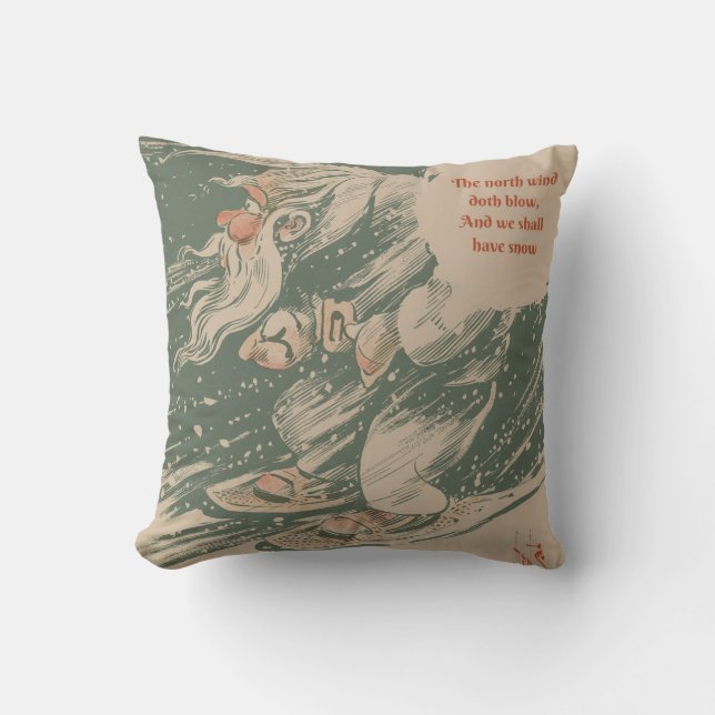 Coussin Oreiller, Vent Du Nord (Recto)