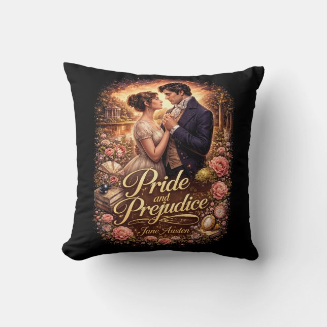 Coussin Orgueil et Préjugés (Recto)