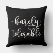 Coussin Orgueil et Préjugés - À peine tolérable I (Verso)