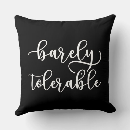 Coussin Orgueil et Préjugés - À peine tolérable I (Verso)