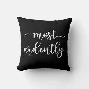 Coussin Orgueil et Préjugés M. Darcy - Le plus ardemment j
