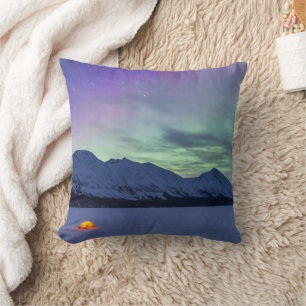 Coussin Orignal de l'élan des lumières du Nord   Péninsule