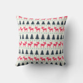 Coussin Orignal et arbres de Noël rustiques chic de campag (Verso)