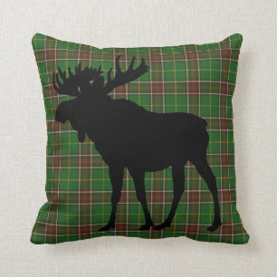 Coussin Orignaux faits sur commande de tartan de