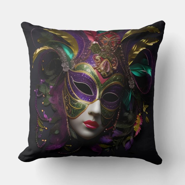 COUSSIN ORNATE BRILLANT MARDI GRAS MASK (Recto)