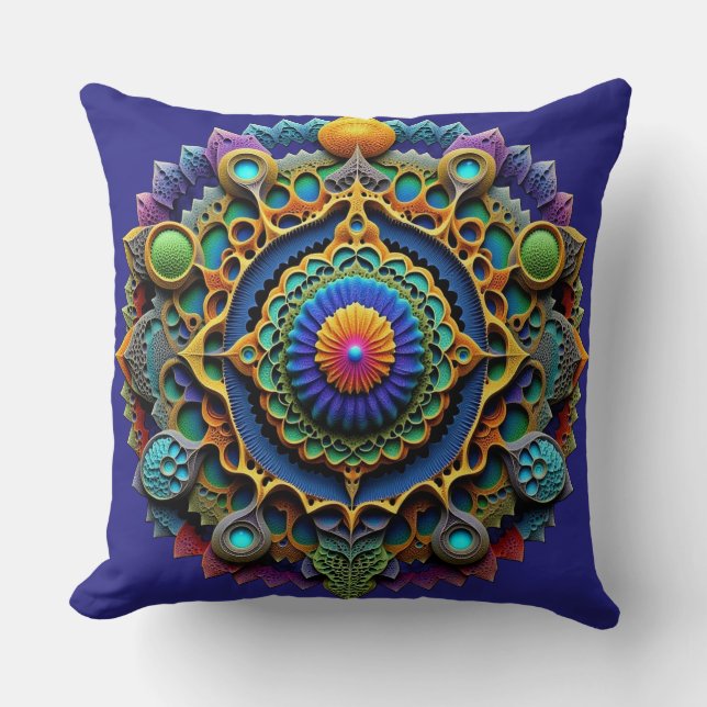 Coussin Ornate Mandala  Boho Decor (Recto)
