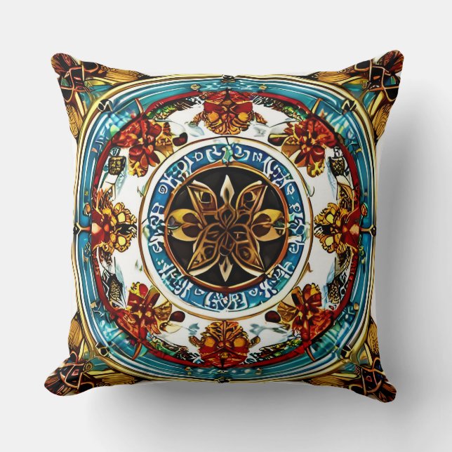 Coussin Ornement circulaire complexe (Recto)