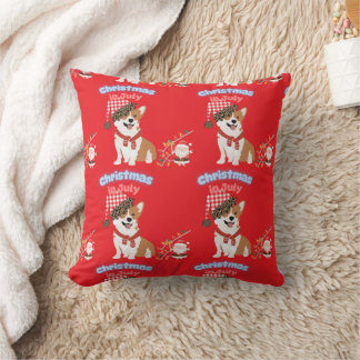 Coussin Ornement de Noël en juillet pour Corgi