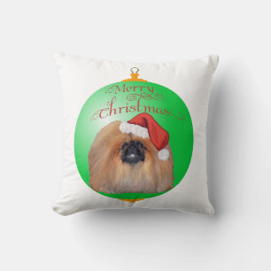 Coussin Ornement de Noël Pékinois