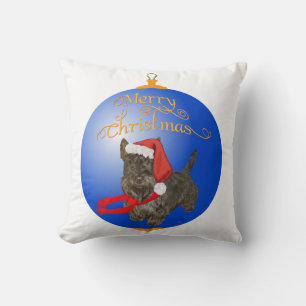 Coussin Ornement de Noël Terrier Écossais