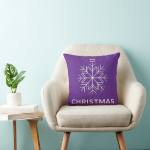 Coussin Ornement Flocon de Neige de Noël