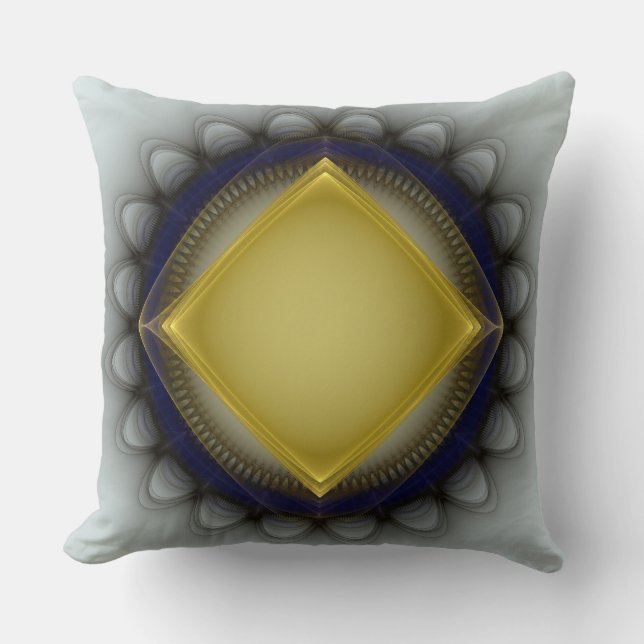 Coussin Ornement géométrique brillant (Recto)
