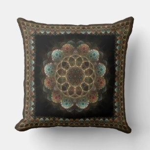 Coussin Ornement sacré fractal ésotérique