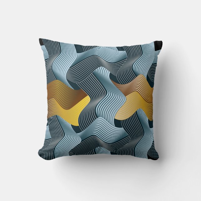 Coussin Ornement sans soudure Abstrait avec vagues (Recto)