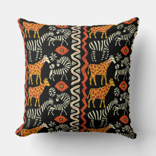 Coussin Ornement traditionnel ethnique africain, patte tri
