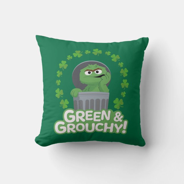 Coussin Oscar | Green & Grouchy ! (Recto)