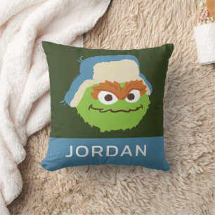 Coussin Oscar le Grouch Visage de la Forêt Ajoutez Votre