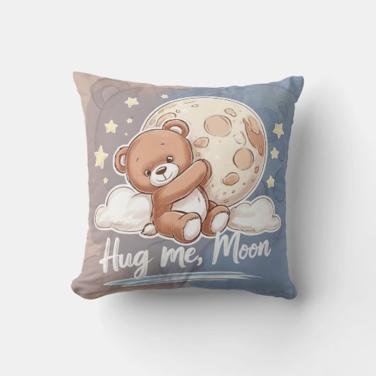 Coussin Osito Kawaii con Estrellas – Diseño Dulce y Tierno (Recto)