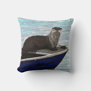 Coussin Otter dans une peinture de bateau