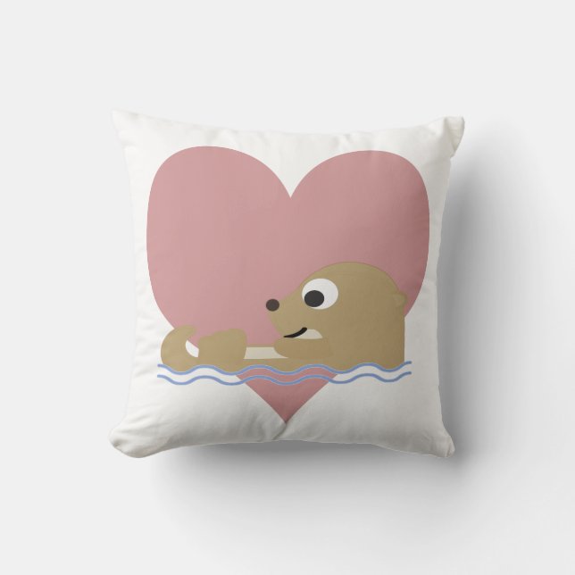 Coussin Otter Love (Recto)