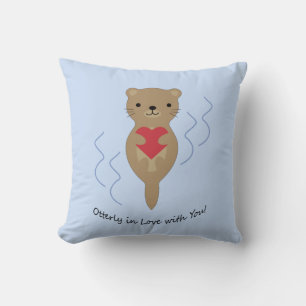 Coussin Otterly à Love with You Otter