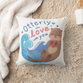 Coussin Otterly en amour avec toi (Couverture)