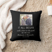 Coussin Où tout a commencé Photo de couple personnalisée (Couverture)