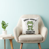 Coussin Oublie Ça - Blague de Grenouille Drôle (Chaise)