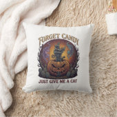 Coussin Oubliez les bonbons, donnez-moi simplement un chat (Couverture)