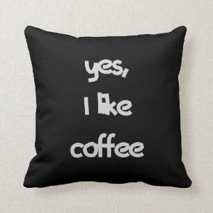Coussin Oui, j'aime le café