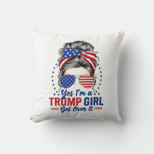 Coussin Oui, je suis une fille de Trump qui s'en remet