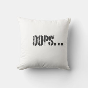 Coussin Oups… T-shirt minimaliste drôle