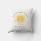 Coussin Our Little Ray Of Sunshine Birth Stats (Verso)
