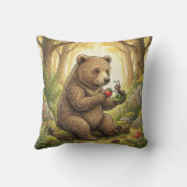 Coussin Ours adorable et ami fourmi Animaux de la forêt (Verso)