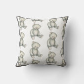 Coussin Ours Aquarelle Bébé Décor (Verso)