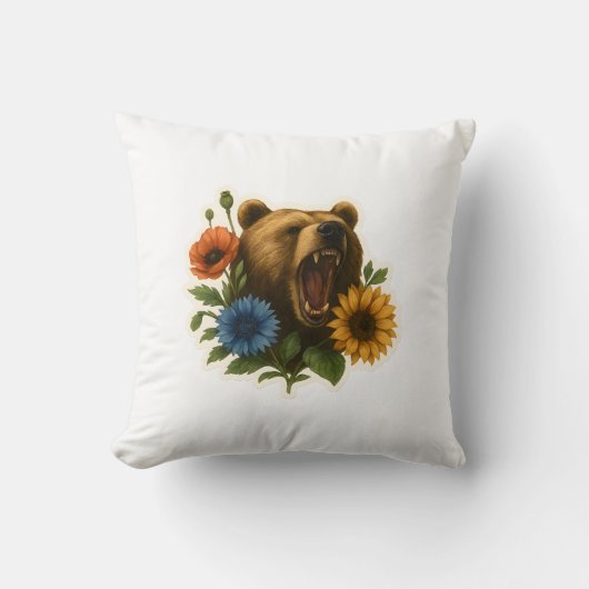Coussin Ours aux fleurs (Recto)