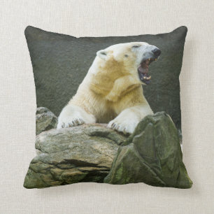 Coussin Ours blanc - fâché