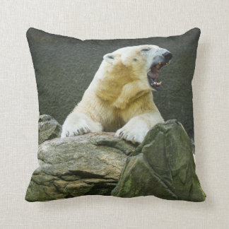 Coussin Ours blanc - fâché