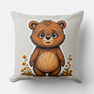 Coussin Ours caricature mignon